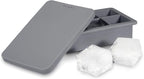 Viski Ice Cube Tray with Lid, Easy Release Large Silicone Mold, 2 Inch Ice Cubes - Image 5