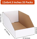 ZBEIVAN Cardboard Storage Bins Boxes 35 Packs 12x6x4.5 Inches, Easy Assembly - Image 2