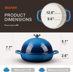 Overmont Enameled Cast Iron Bread Oven - 6QT Bread Dutch Oven - Image 5