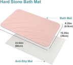 2 Pack Diatomaceous Earth Shower Mat, Stone Bath Mat, Nonslip Super Absorbent - Image 2