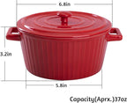 WHJY Red Colorful Ceramic Casserole Dish - Image 2