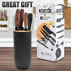 Knife Set, Wiztoynia 6-Piece Black Kitchen Knife Set - Image 7