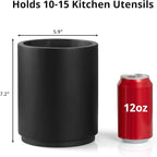 Bivvclaz Wooden Utensil Holder, 360°Rotating 7.2" Utensil Holder - Image 2