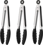 Hotec Silicone Kitchen Tongs for Cooking 9-Inch Serving Tongs by Hotec