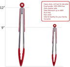 Kitchen Tongs Set of 2 – 9 inch & 12 inch – Stainless Steel Food Tongs - Image 4