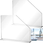 Vesici 2 Pcs Clear Acrylic Sink Splash Guard Freestanding Panel Barrier by Vesici