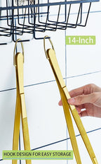 JETKONG 2 Pcs 14-Inch Cooking Tweezers Extra Long Stainless Steel Food Tweezers - Image 6