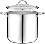 Stainless Steel Stockpot with Tempered Glass Lid 8 Quart, Durable 18/0 - Image 10