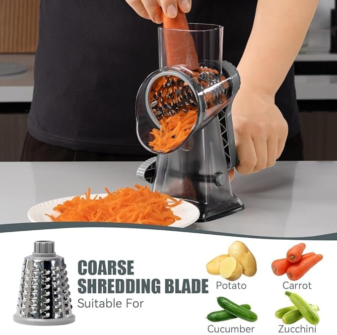 KEOUKE Rotary Cheese Grater Hand Crank Transparent - Image 2