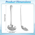Jeffdad Gravy Ladle, Stainless Steel Sauce Soup Ladles 7.1‘’ Gravy Ladles - Image 2
