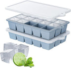 Silicone Ice Cube Tray 2 Pack, HANCELANT Ice Cube Mold, Ice Trays by HANCELANT