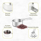 1PCS 1/4Cup Single Measuring Cup, Etched Inner Scale Stainless Steel Measure - Image 5