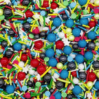 Blue & Red & Green & Yellow Sprinkles Mix Size Pearls Comic Book Themed Cake Decorations Cupcake Toppers Perfect for Wedding Party Valentine Christmas Supplies 4.58OZ - Image 2
