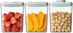 Airtight Food Storage with One-Touch Lid, Stackable Durable PET by EQI