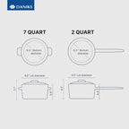 Daniks Standard 9-Piece Stainless Steel Cookware Set - Image 5