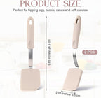 Silicone Cookie Spatula Turner 2 Pack Mini Brownie Spatula Flexible Kitchen - Image 2