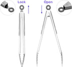 ALLWIN-HOUSEWARE W 304 Stainless Steel Kitchen Cooking Tongs - Image 3