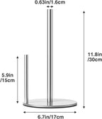 Paper Towel Holder Silver, Premium Stainless Steel Kitchen Roll Dispenser - Image 5