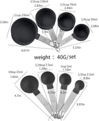 Plastic Measuring Cup & Spoon Set – 8-Piece - Image 4