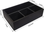 Tea Bag Organizer Wood Black, 4 Compartments Tea Bag Holder, Large Capacity - Image 5