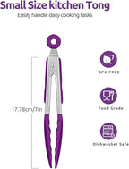 600ºF Heat Resistant Kitchen Tong: U-Taste 7 inch Silicone Cooking Tong - Image 2
