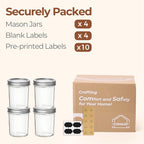 ComSaf Wide Mouth Mason Jars 16 oz - Image 8