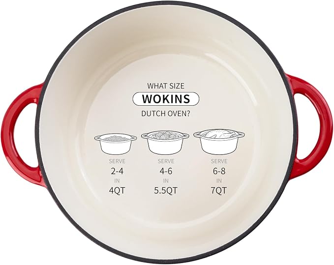 Enameled Cast Iron Dutch Oven - 7QT Pot - Image 9