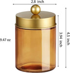 3 Pack Apothecary Jar Canisters Bathroom Vanity Organizer - Image 7