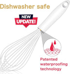 OYV White Silicone Whisk, Sealed Waterproof Design Set of 3, Professional - Image 2