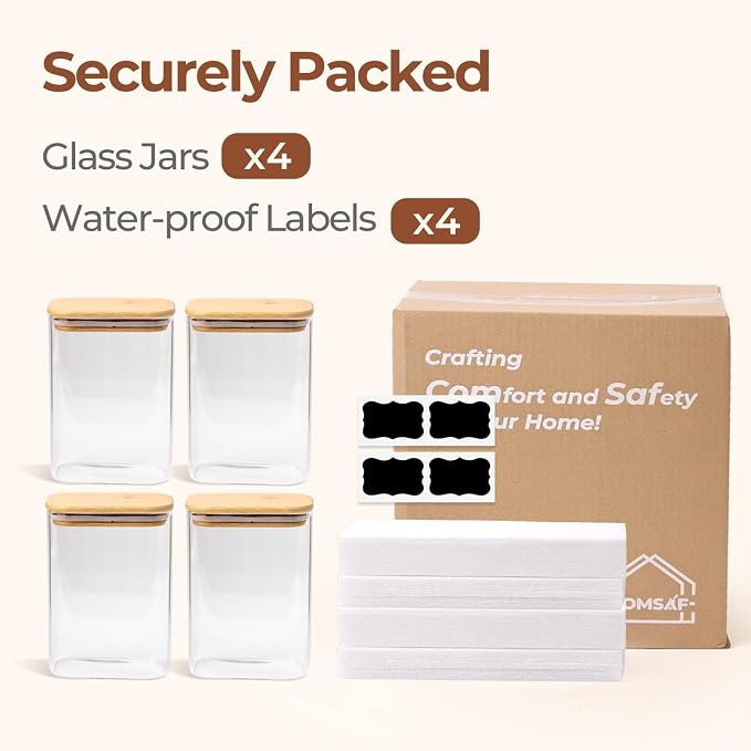 ComSaf 1.2 Qt Rectangle Glass Storage Containers - Image 8