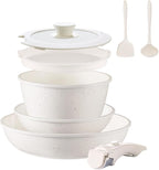 BECIGAR 8pcs Ceramic Pots and Pans Set, Non Stick Cookware Set, Detachable by BecigarCookware