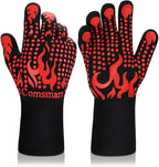 Comsmart BBQ Gloves, 1472 Degree F Heat Resistant Grilling Gloves Silicone by Comsmart