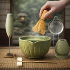 Matcha Whisk Set with Matcha Bowl by Unknown