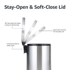Amazon Basics Round Cylindrical Trash Can - Image 3