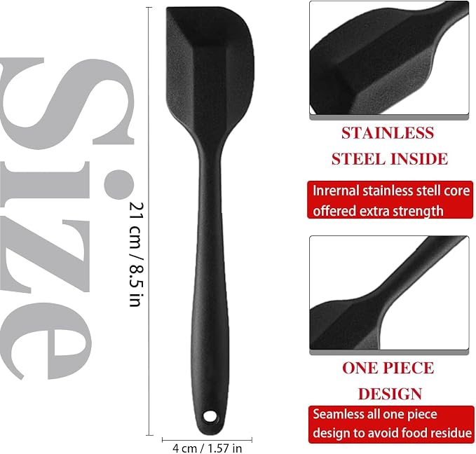 8 Pieces Silicone Spatula, 8.5 inch Non-stick Spatulas - Image 2