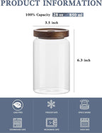 Kanwone Glass Storage Containers Set of 6, 28 Ounce Airtight Food Storage - Image 2