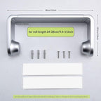 simpletome Paper Towel Holder Under Cabinet or Wall Mount ONE Hand Operation - Image 6