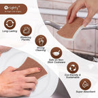 Orighty Non-Scratch Scrub Sponge, Cellulose Kitchen Scrubber Sponges, Non-Stick - Image 4