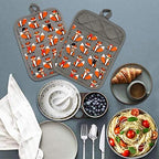 Pot Holders Set of 2 Heat Resistant 480 ℉ Non Slip Clear Silicone Printed - Image 7