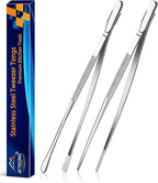 JETKONG 2 Pcs 12-Inch Kitchen Tweezers Fine Tweezer Tongs, Extra-Long Stainless by JETKONG