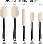 Coukre Silicone Spatula Set of 5, High Temperature Resistant, Food Grade - Image 3