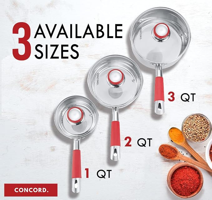 Concord 3 Quart Stainless Steel Saucepan - Image 9