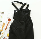 Uaussi Cotton Linen Apron Cross Back Work Apron - Image 2