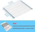Seropy Roll Up Dish Drying Rack, Over The Sink Dish Drying Rack Kitchen Rolling - Image 4
