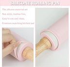 Silicone Rolling Pin for Baking, 15inch Pastry Dough Roller - Image 2