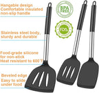 KLAQQED 3Pcs Silicone Spatula Set Heat Resistant Spatulas - Image 2