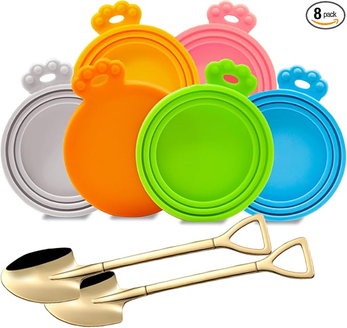 Yobbai 6 packs Pet Food Can Lids, Food Safe BPA-Free & Dishwasher Safe by Yobbai