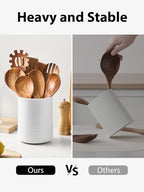 ABRUTY Utensil Holder, 6.7" Ceramic Kitchen Utensil Crock - Image 6
