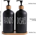 MOMEEMO Black Soap Dispenser Set, Contains Hand and Dish Soap Dispenser - Image 7