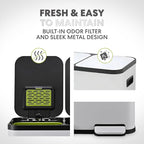 Simpli-Magic 60 Liter / 16 Gallon Rectangular Hands-Free Dual Compartment - Image 5